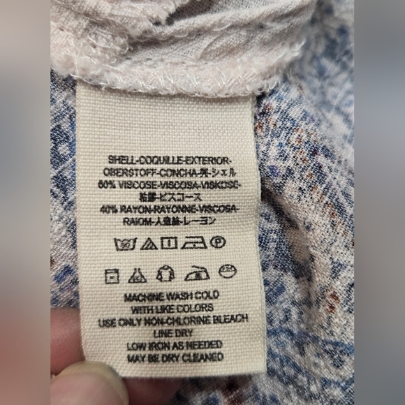 Free People Smooth Talker Tunic Dress Cream/Blue S - Picture 10 of 14